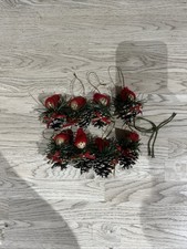 Vintage Set Of 8 Pine Cone