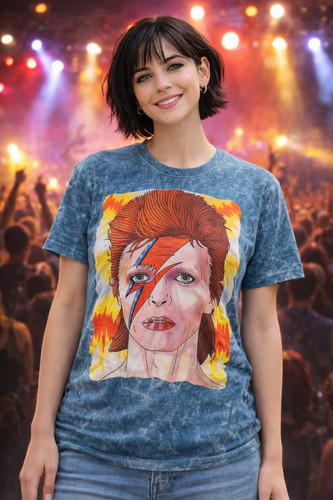 Glam rock lightning face - lightning,