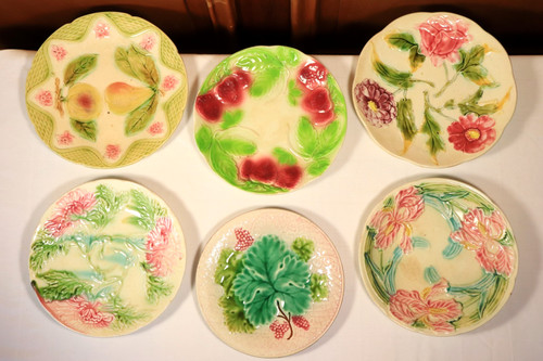 Antique french majolica wall - french,