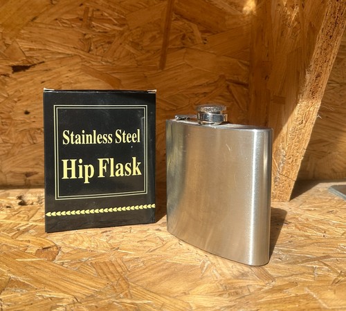 6oz stainless steel hip flask - stainless,