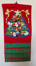 Fabric Hanging xmas Advent Calendar by Pockets of Learning.  24 pockets.