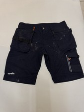 Scruffs  Work Shorts Size 38 Holster Pockets Navy Blue Wm30
