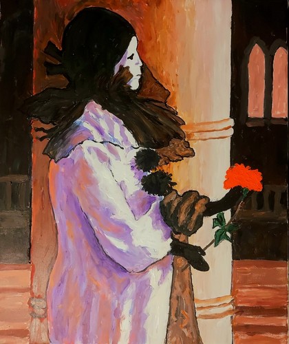Original painting pierrot - original, painting,