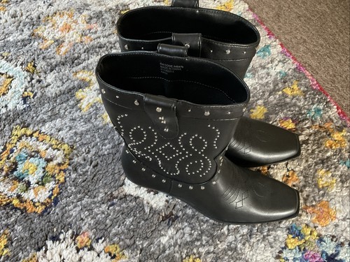 New primark black cowboy - black, boots