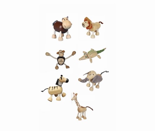 Montessori wooden animals - wooden,