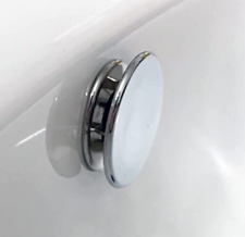Set of 2 Bathroom Sink Overflow Hole Round Covers - Tidy Cover -DIRECT UK STOCK
