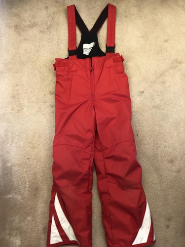 Kids red ski salopettes - red,