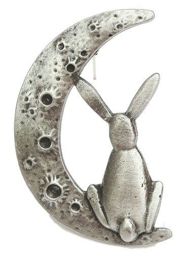 Moon gazing hare handcrafted - gazing,