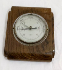 ANTIQUE VINTAGE OAK BACKED BAROMETER
