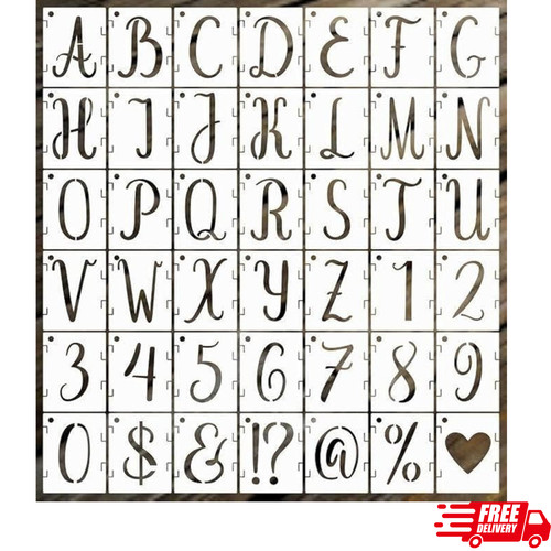 Letter stencils 42pcs - letter,