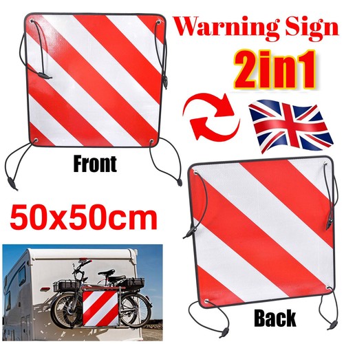 Rear warning sign - sign, reflector