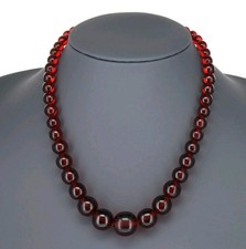 Cherry Bakelite Graduated necklace 45cm stunning 28g
