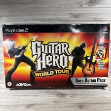 PS2 Guitar Hero World Tour Solo Pack Complete With Game, Dongle And Guitar VGC