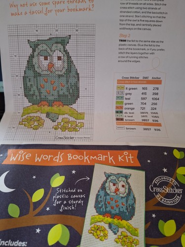 Cross stitch kit bookmark - cross,