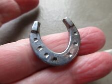 ANTIQUE VINTAGE SILVER TONE OLD LUCKY HORSESHOE WEDDING CAKE DECORATION KEEPSAKE