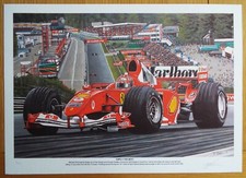 Limited Edition Michael Schumacher 2004 Ferrari F1 Formula 1 Artwork Print A3