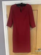 Hobbs Ladies Size 8 Red Dress Just Below The Knee. VGC