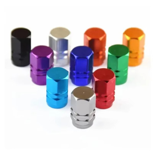 Tyre valve dust caps - 4, hex