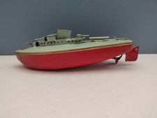 SUTCLIFFE FURY GUN BOAT ~ VINTAGE 1950s ~TINPLATE ~SPARES OR REPAIR