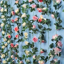 Fake Rose Vine Garland Flower