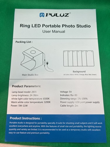 Puluz ring led portable photo - ring,