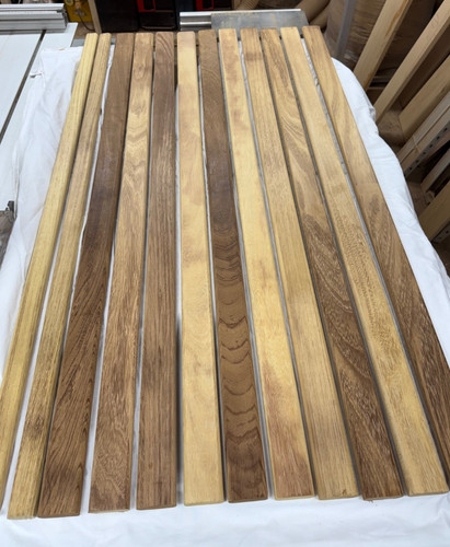 Iroko garden bench - garden, slats
