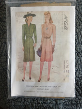 3 Reproduction WW2 1940s dress trousers sewing patterns 42" bust / 36" w