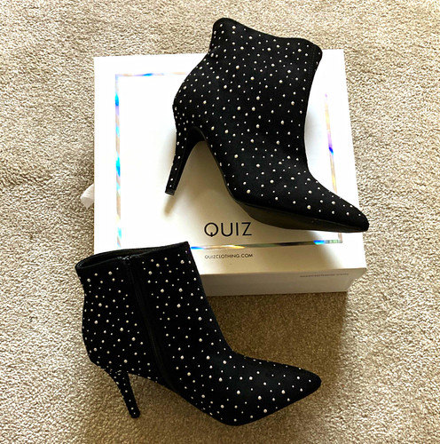 Quiz women black faux - quiz,