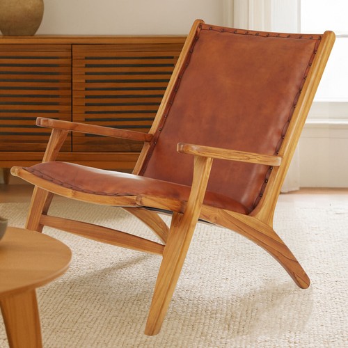 Kendari brown leather chair - kendari,