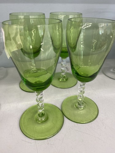 Set vintage green wine - set,
