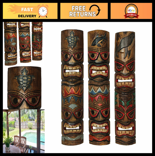 Set tiki mask wall - of, 3