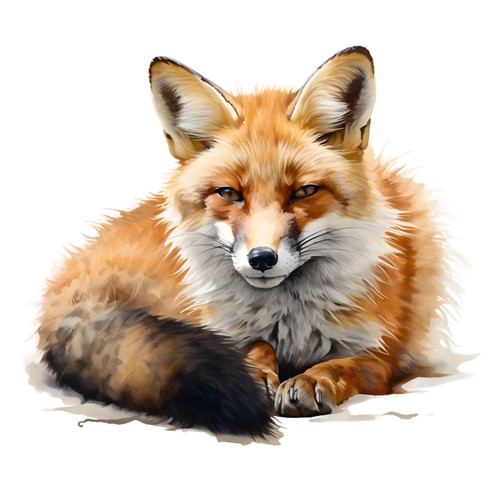 Sticker red fox - 2x,