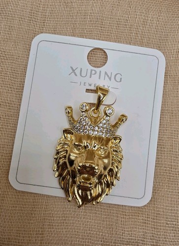 14k gold plated lion - gold,