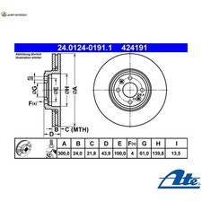 2x BRAKE DISCS 24.0124-0191.1