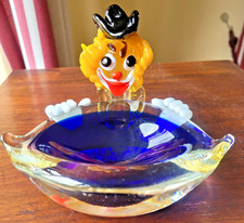 Vintage Original Murano Art Glass Clown Dish/Key Bowl/Ring Holder etc.-428