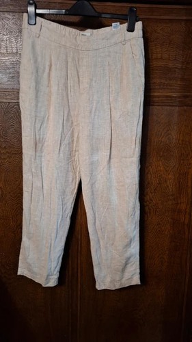 Linen rich tapered trousers - tapered,