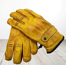 Retro Motorcycle Leather Gloves Garage Rider Vintage Old Classic Chopper Bobber