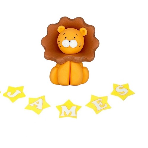 Lion cake topper edible - topper, wild