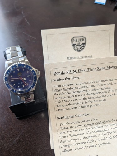 Heuer lambelet rare s gmt - &, 90's