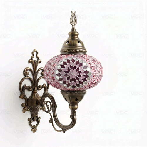Pink turkish mosaic wall - pink,