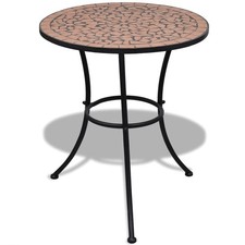 WALPLUS Bistro Table Terracotta 60 cm Ceramic Mosaic