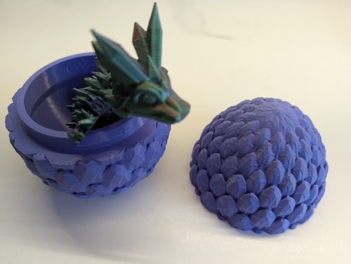 Printed dragon egg full - 3d, in