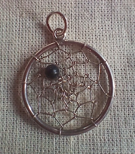 Silver dream catcher - catcher, pendant