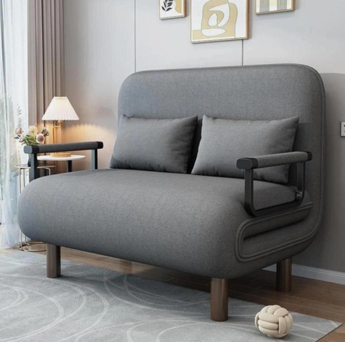 Double fabric sofa bed - fabric,