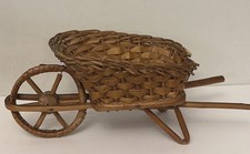 Vintage Wicker Wheelbarrow