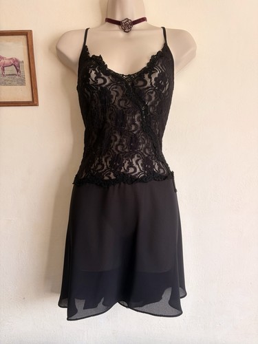 Vintage cinema black lace - black,