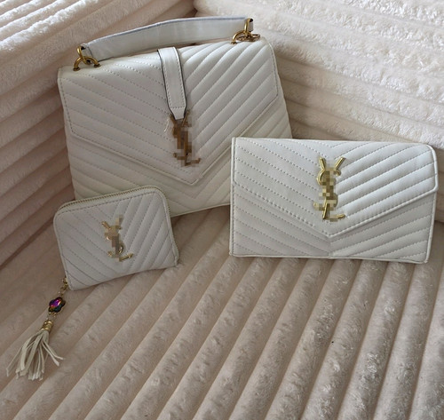 White quilted chevron - quilted, chain