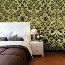 Wallpaper flocking Brown gold