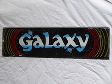 Rare Vintage 1980 GALAXY Arcade Video Game Glass Marquee From Rare Italy Machine