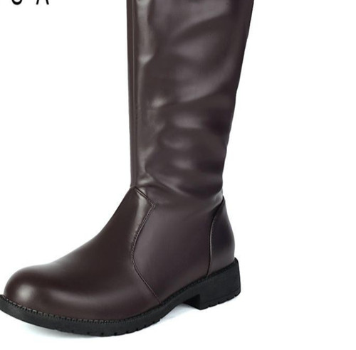 Men black leather knee - men,